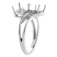 thumbnail image 3 of 14K White Gold Diamond Natural Quality Ruby & Quality Blue Sapphire 2-stone Mothers Ring Oval 8x6mm, sz 5, 3 of 4