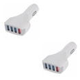 thumbnail image 2 of kurtrusly 4 USB Ports Phone Tablet Smart Fast Car Charger Phone MP4 Quick Charging Adaptor White 2Set, 2 of 6