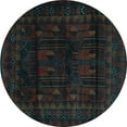 thumbnail image 1 of Ahgly Company Indoor Round Persian Light Blue Traditional Area Rugs, 3' Round, 1 of 4