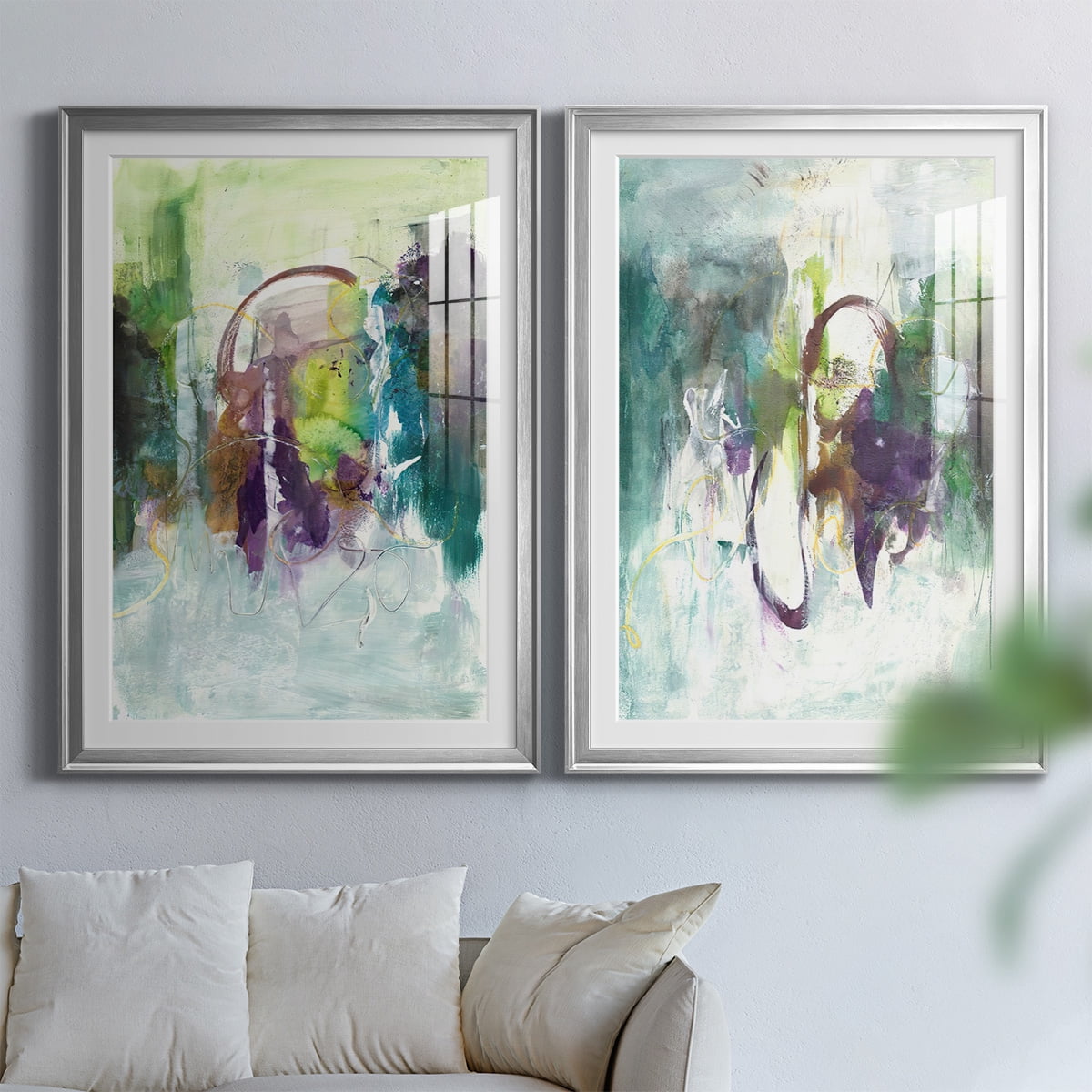 Wexford Home Moving On I Premium Framed Print, 18.5" x 24.5" - Ready to Hang, Silver (Set of 2)