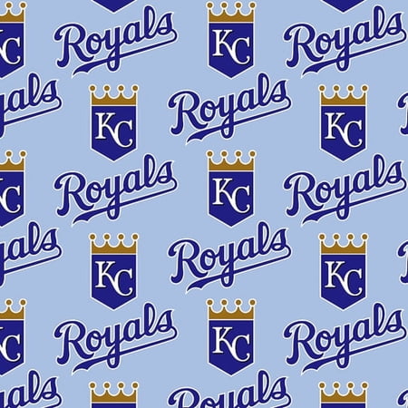 MLB Kansas City Royals 58 100% Cotton Sports Logo Craft Fabric By the Yard Multi-color