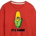 thumbnail image 3 of Instant Message - It's Corn - Toddler & Youth Long Sleeve Graphic T-Shirt, 3 of 6