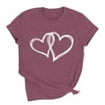 thumbnail image 2 of Vetsdori Short Sleeve T-Shirts for Women Casual Cotton Pullover Young Adult Graphic,Summer Gifts for Her Blouse Valentines Cute Juniors Tops Workout, 2 of 8