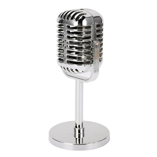 Modèle d'accessoire de microphone de bureau vintage avec hauteur réglable,  support de microphone de style rétro classique