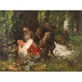 thumbnail image 2 of Ferdinand Leeke 14x11 Gold Ornate Wood Frame and Double Matted Museum Art Print Titled - Snow White (1890), 2 of 4