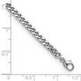 thumbnail image 3 of Auriga Fine Jewelry Platinum Polished 3.5 mm Solid Curb Chain Necklace for Women 18", 3 of 6