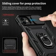 thumbnail image 3 of for iPhone 11 Case with Camera Lens Cover, HD Screen Protector, 10 FT Military Grade Drop Protection, Magnetic Ring Holder Kickstand Protective Phone Case for iPhone 11, Black, 3 of 12