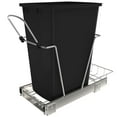thumbnail image 1 of Rev-A-Shelf S Single 35-Qt Kitchen Cabinet Pullout Waste Container, Black, 1 of 9