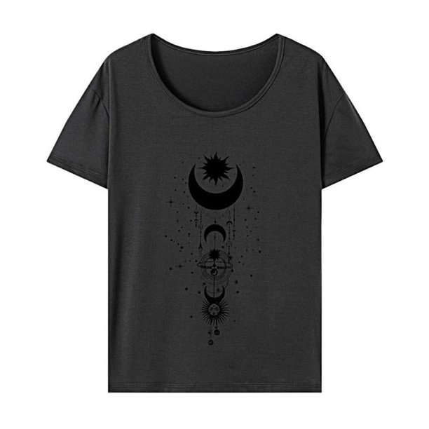 Camiseta de manga corta para mujer, cómoda camiseta básica para oficina M