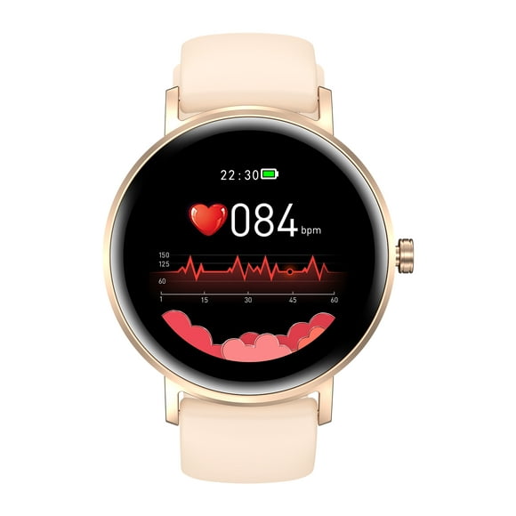 CaLsmiAce Montre Intelligente pour les Femmes, Bestkoko Smartwatch pour les Téléphones Android et iOS IP687 Tracker d'Activité Imperméable à l'Eau avec Écran Tactile Couleur Moniteur de Fréquence Cardiaque Moniteur de Sommeil Podomètre, Or Rose