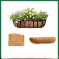 thumbnail image 1 of Cesta de flores de cocotero para pesebre, maceta para flores, cesta colgante interior, cesta de pared, coco rallado, artesanías, jardinería, palo de coco largo y plegable, 1 of 1