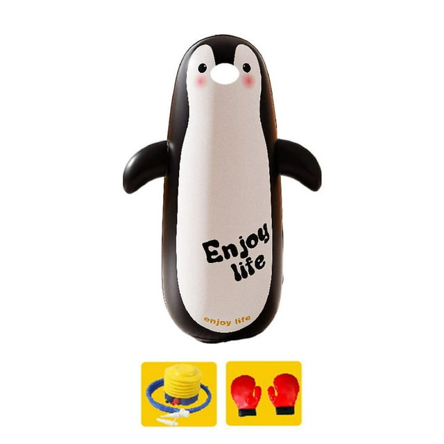 Punching Bag Fitness Set, 120cm Inflatable with Gloves, Indoor Cardio Exercise & Activity Toy
