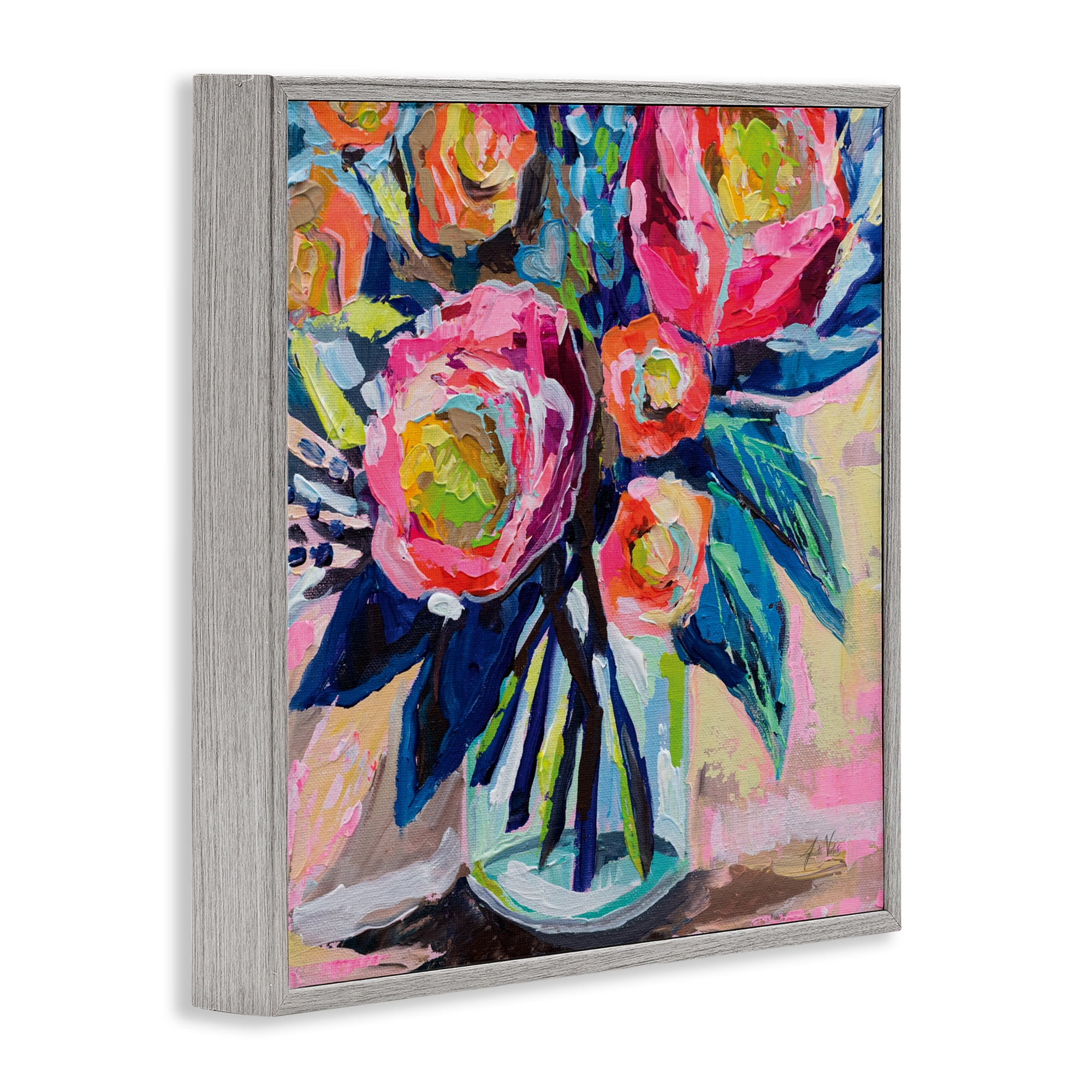 Stupell Industries Because You Love Me Gray Framed Giclee Art, design by Jeanette Vertentes