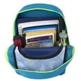 thumbnail image 4 of 15"L Playful Printed Backpack with Padded Shoulder Straps and Front Zipper Pocket for Camp, Traveling & Commuting in Surfing Sharks, 4 of 6