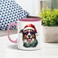 thumbnail image 4 of Hello Winter Border Collie Frosty Morning Walk Welcome Snowy Christmas 11oz Accent Two-tone Mug Borders Dog Lovers Gifts Idea Coffee Tea Cup - 02018, 4 of 5