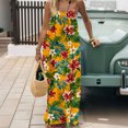 thumbnail image 5 of Elvqul Womens Maxi Dresses Scoop Neck Summer Dresses Bohemian Flowy Beach Tunic Sleeveless Dresses for Women, Sizes S-5X, 5 of 9