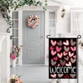 thumbnail image 2 of Valentines Day Love Heart Garden Flag 12×18 Inch Burlap Double Sided, Welcome Valentine sign Farmhouse Yard Outdoor Decoration DF176, 2 of 6
