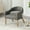 Gray, variant on Noble House Holland PU Upholstered Accent Armchair, Mid-Century Barrel Dining Chair with Rubberwood Legs, Coffee