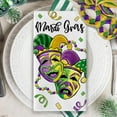 thumbnail image 5 of Mardi Gras Kitchen Dish Towels Set of 2, Joker Jester Mask Fleur De Lis New Orleans Carnival Hand Towels Drying Baking Cooking Cloth, Bes Masquere Party Home Kitchen Decor 18 x 26 Inch, 5 of 6