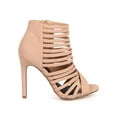thumbnail image 2 of New Women Liliana Nikia-13 Nubuck Caged Peep Toe Criss Cross Single Sole Sandal, 2 of 5