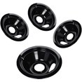 thumbnail image 1 of Black Porcelain Burner Drip Pans (3) 6, 1 of 5