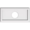 thumbnail image 1 of Ekena Millwork CMP14X7RE-03000 3 in. ID x 4.75 in. Rectangle Architectural Grade Médaillon de Plafond Contemporain PVC, 1 of 1