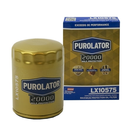 Purolator LX10575 Purolator 20K Oil Filter with 20,000 Mile Protection for Select Ford, Jeep, Chevrolet, RAM, and more