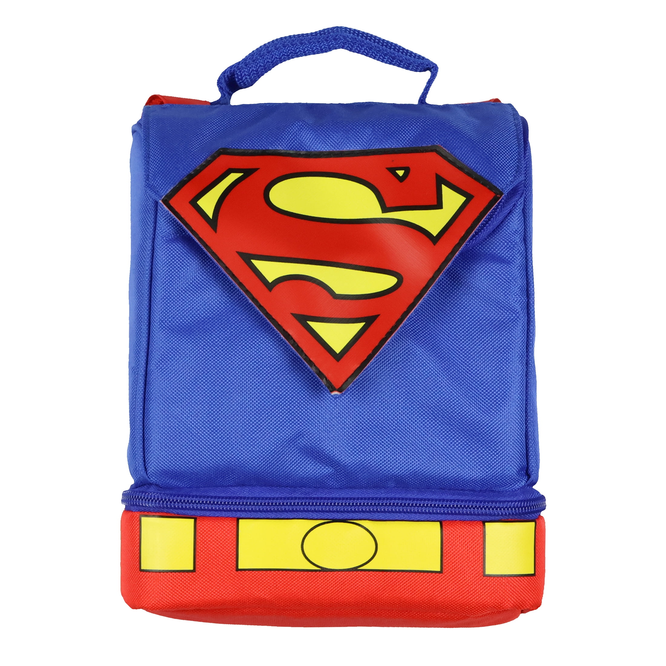 DC Comics Superman Lunch Box Dual Compartment Insulated Food Container Bag 10"