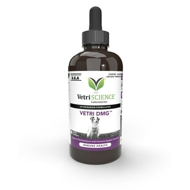 VetriScience Vetri-DMG Immune Support Dog, Cat, & Bird Liquid Formula, Unflavored, 3.85 fl oz Dropper