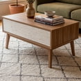 thumbnail image 1 of Mesa de Centro Nordic Contrast Mid-Century Modern Roble Natural y Blanco Cenizo con Almacenamiento - LEMICH, 1 of 8