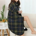 thumbnail image 5 of Qhnvtd Wearable Plaid Fleece Blanket with Button, Soft Cozy Shawl Blanket for Office Nap, Winter Warm Travel and Sofa Throw, Comfortable Flannel Fabric for Relaxation and Home Use, 5 of 7