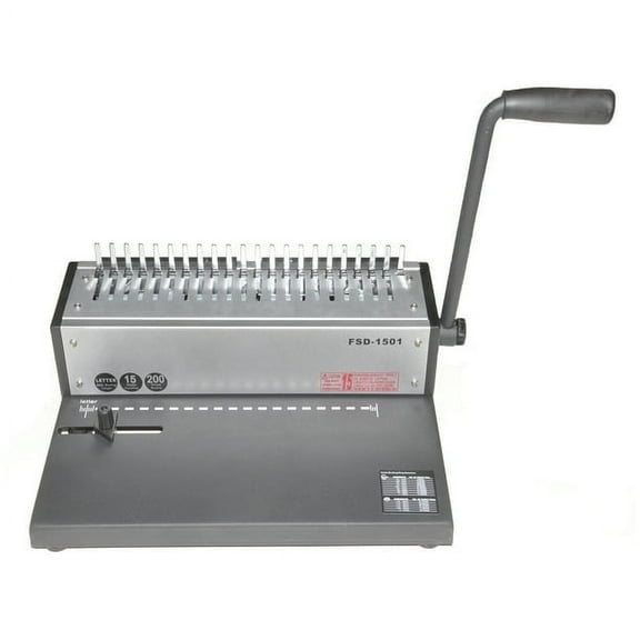 Cerlox Comb Binding Machine, Metal, Comb Binding, with Punching Combo, Assorted Colors, 1 Count