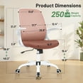 thumbnail image 2 of ATHOPE Office Chair, Ergonomic Desk Chair with Lumbar Support Adjustable Height Swivel Wheels Flip-up Arms Mesh Computer Gaming Chair for Home Office, Brown, 2 of 7