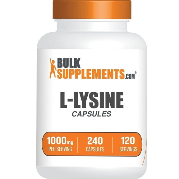 BulkSupplements L-Lysine HCl Capsules, Health, Boost, 1000mg, 240 Capsules