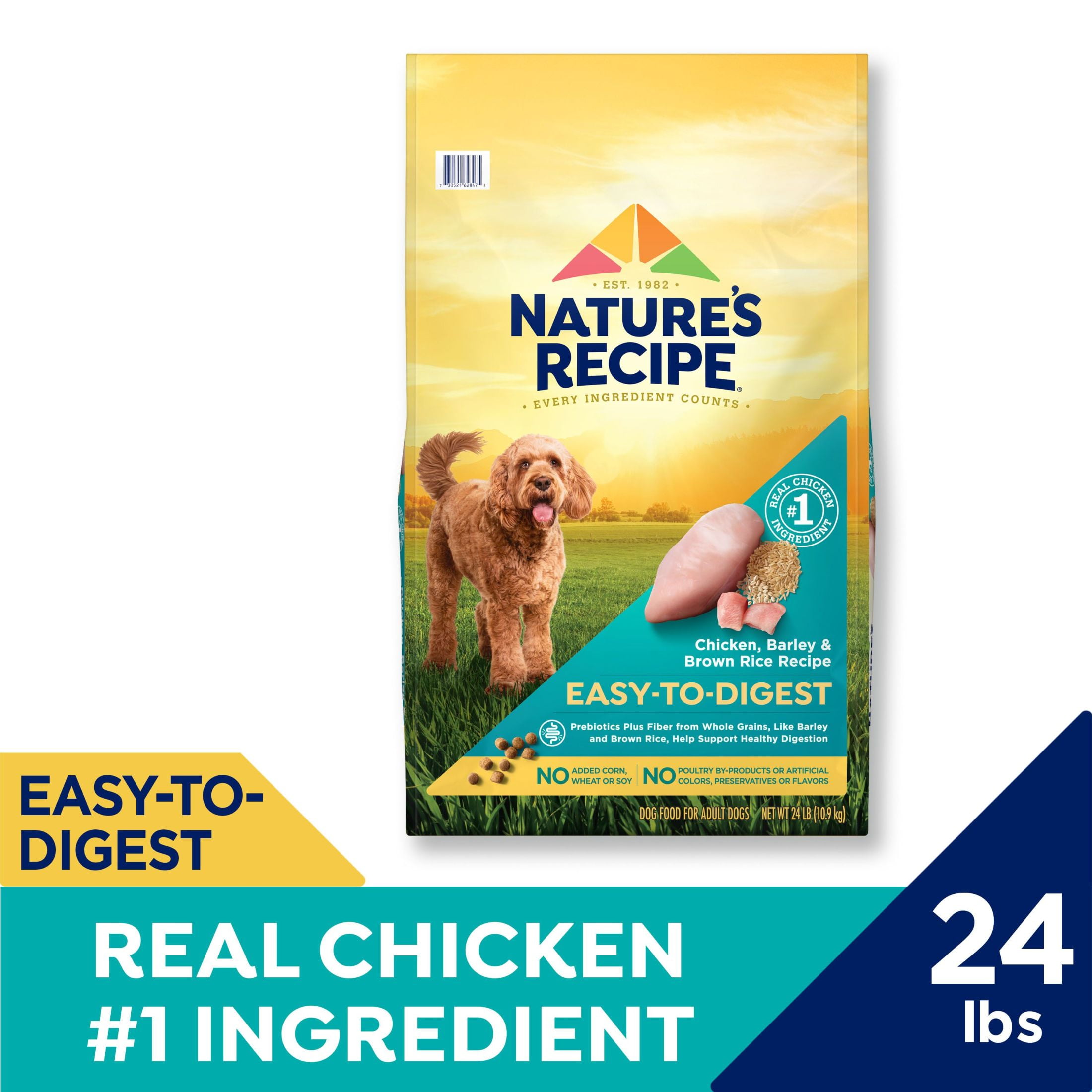 Nature s Recipe Easy to Digest Dog Food Chicken Rice Barley Recipe Dry Dog Food 24 lb. Bag Walmart