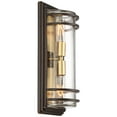 thumbnail image 6 of John Timberland Habitat Modern Outdoor Wall Light Fixture Bronze Warm Brass 16" Clear Glass for Post Exterior Barn Deck House Porch Yard Patio Home, 6 of 9