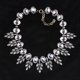 thumbnail image 2 of Collares de mujer Colgantes de hojas de cristal Cadenas de clavícula Accesorios vintage de moda Joyería de fiesta de bodas de cristal para mujeres niñas (blanco transparente) Feliz Sencillez, 2 of 3