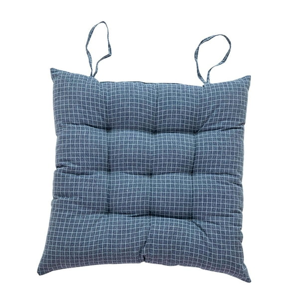 Cojín para silla de oficina, cojín cuadrado de 15,8" x 15,8", cojín acolchado para asiento, Azul