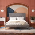 thumbnail image 3 of CosmoLiving Westerleigh Upholstered Bed, Full, Light Gray Velvet, 3 of 19