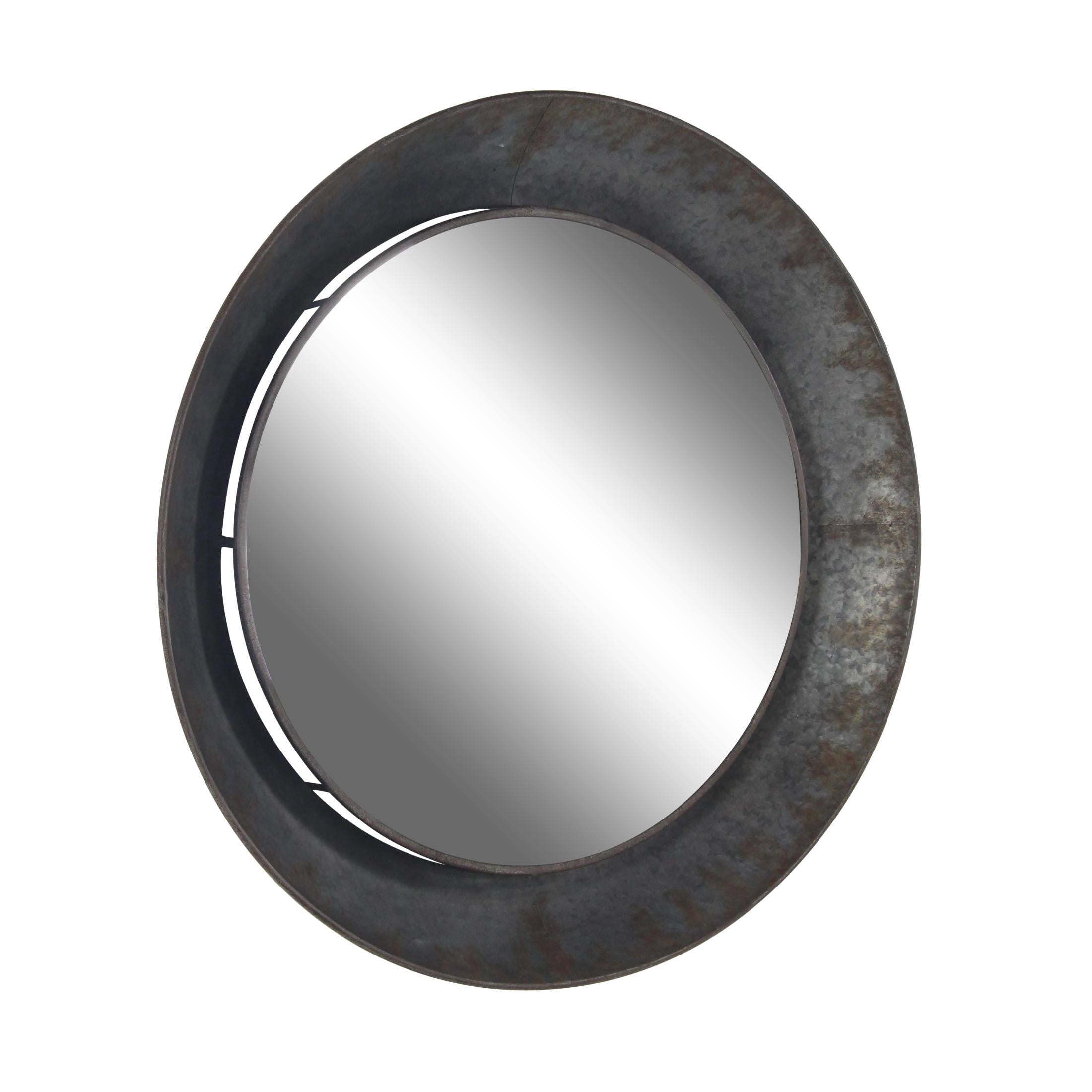 DecMode 35" x 35" Gray Wall Mirror