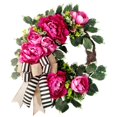 thumbnail image 1 of Corona Vofuly de primavera y verano para puerta de entrada, 50 cm, peonía rosa intenso, 1 of 7