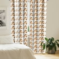 thumbnail image 2 of Ambesonne Dog Lover Curtains, Animal Character Pet Fun, Pair of 28"x63", Beige and Brown, 2 of 5