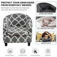 thumbnail image 5 of TOPCHANCES 2-Piece Stretch Club Chair Slipcover, Printed Armchair Covers Tub Chair Slipcover for Bar Counter Living Room, Gray #2, 5 of 8