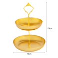 thumbnail image 1 of Soporte De Hierro De Dos Niveles Para Servir Frutas, Bandeja Para Aperitivos, Plato Redondo, Magdalenas, Frutas, Postres, Té, Pastel, Soporte Para Fiesta De Cocina Guardurnaity HA020738-00, 1 of 7