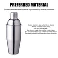 thumbnail image 3 of Amerteer Cocktail Shaker, Martini Shaker Food Grade Stainless Steel, 22 Ounce(700ml) Drink Shaker, Professional Bar tools with Cocktail Strainer, Bartender Kit Gifts, 3 of 7