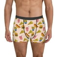 thumbnail image 1 of Balery Hamburger Pizza Calzoncillos bóxer para hombre, ropa interior de algodón suave y transpirable con cinturilla de nailon-Small, 1 of 5