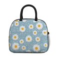 thumbnail image 2 of Daisy Pioneer Flower Blue Pattern Insulated Leakproof Lunch Box for Work, Lunch Bag for Women Men, Loncheras Para Mujer for Beach Travel Picnic Camping, 2 of 5