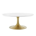 thumbnail image 2 of Modway Lippa 36" Round Coffee Table in Gold White, 2 of 4