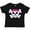 AB-Black, variant on Inktastic Skull with Bow Girls Toddler T-Shirt