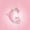 Pink C, variant on Feelyou Pink Crown Letter W Print Twin Comforter Sets for Girls, Princess Flower Monogram Bedding Set, Pink Reversible, 2-Piece